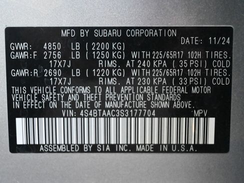 Certified 2025 Subaru Outback image 34
