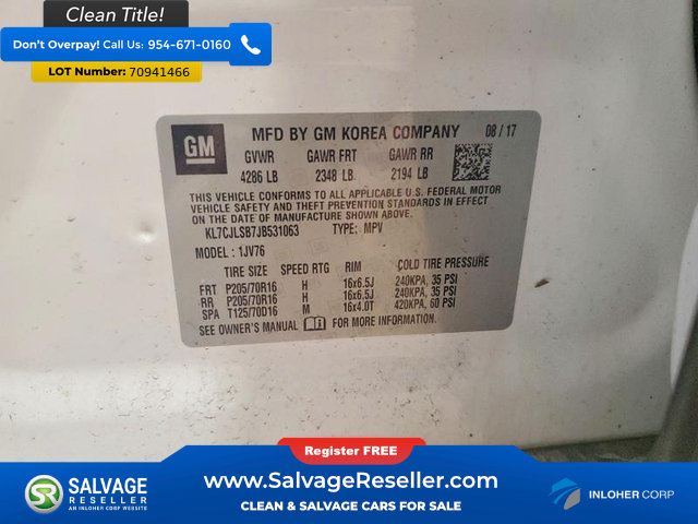 Used 2018 Chevrolet Trax LT w/ LT Convenience Package FWD image 17