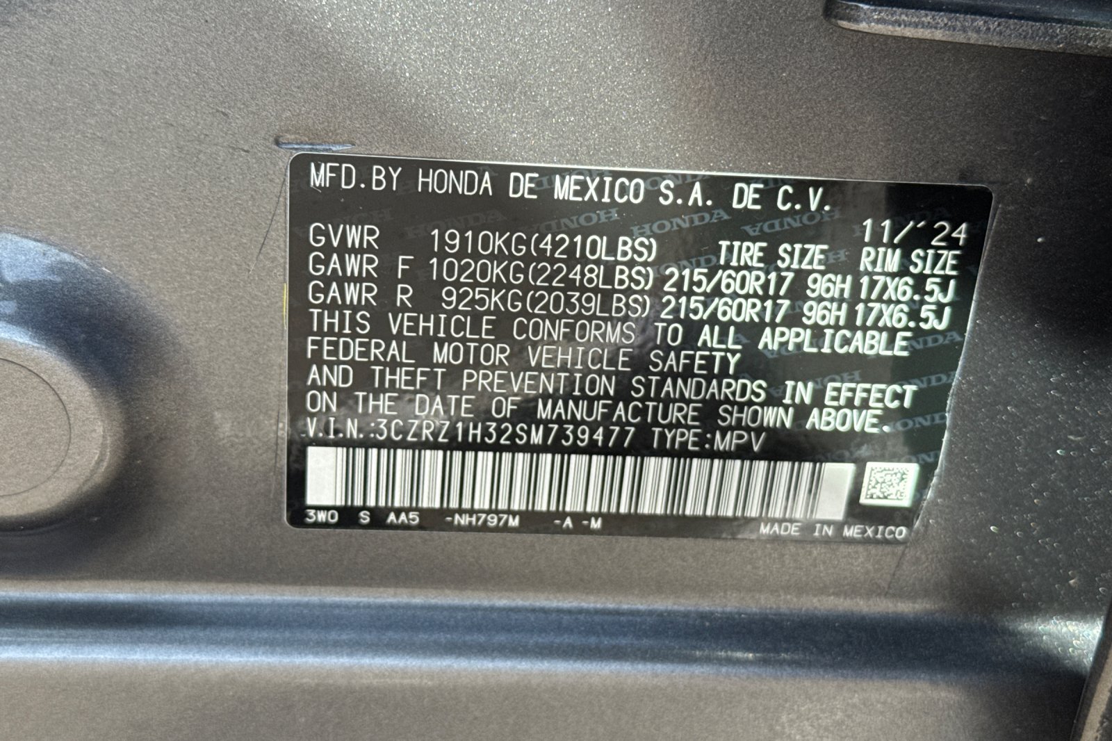 Used 2025 Honda HR-V LX image 34