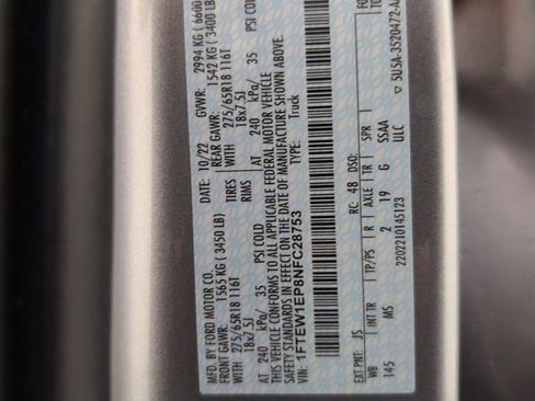 Certified 2022 Ford F150 XLT w/ Equipment Group 302A High image 48