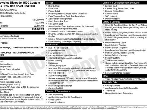 Used 2025 Chevrolet Silverado 1500 Custom Trail Boss AWD/4WD image 10