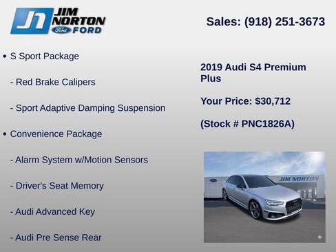 Used 2019 Audi S4 Premium Plus w/ Premium Plus Package AWD/4WD image 14