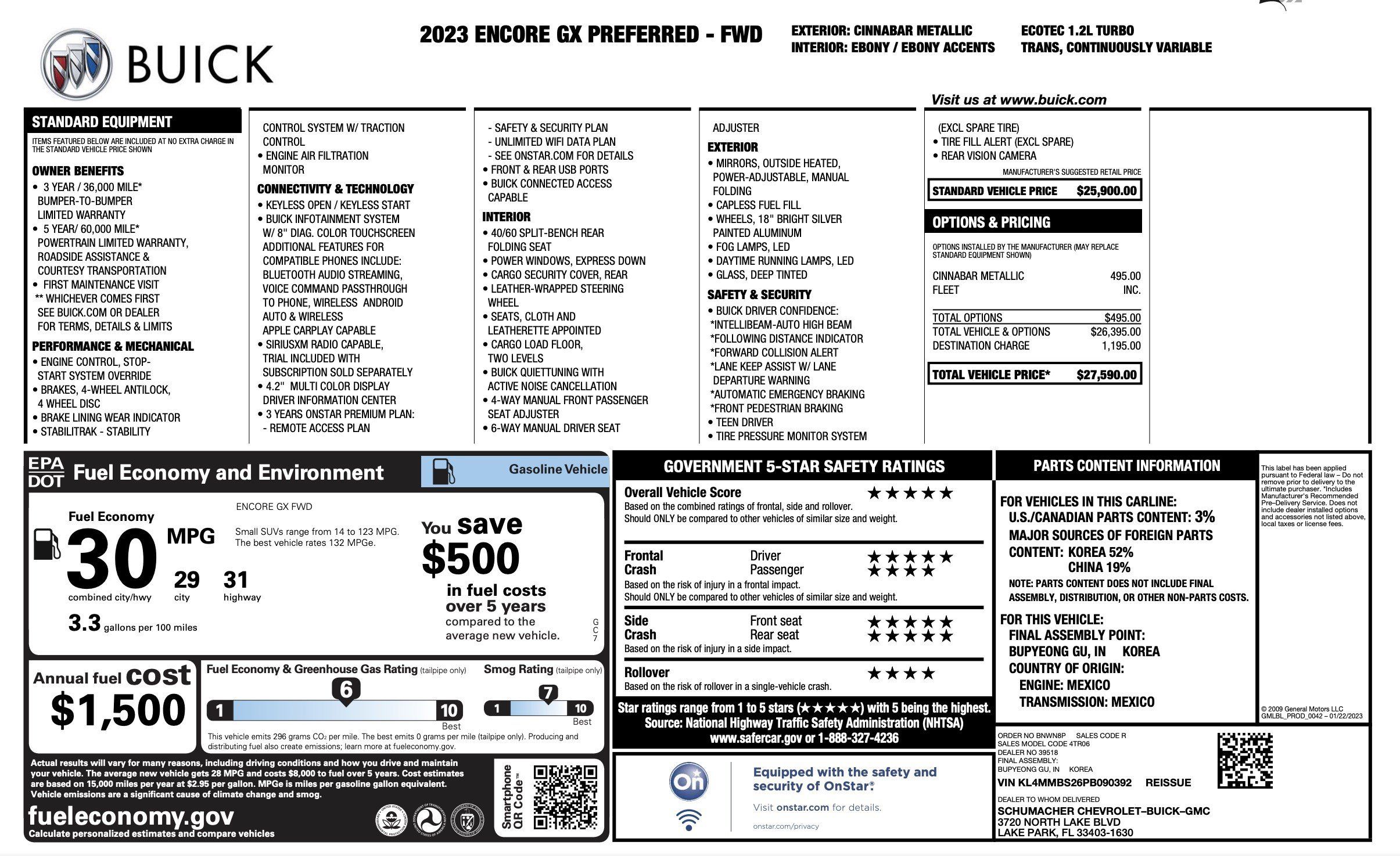 Used 2023 Buick Encore GX Preferred FWD image 2