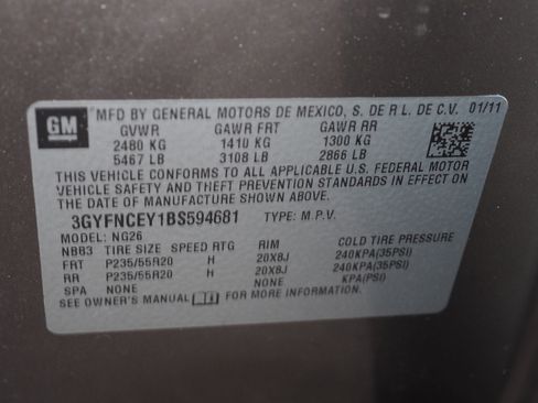 Used 2011 Cadillac SRX Premium w/ LPO, Protection Package image 28