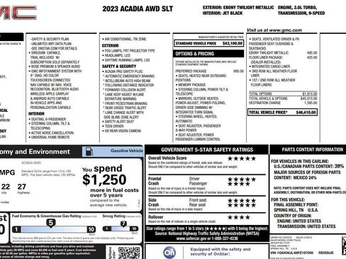 Used 2023 GMC Acadia SLT w/ Preferred Package AWD/4WD image 7