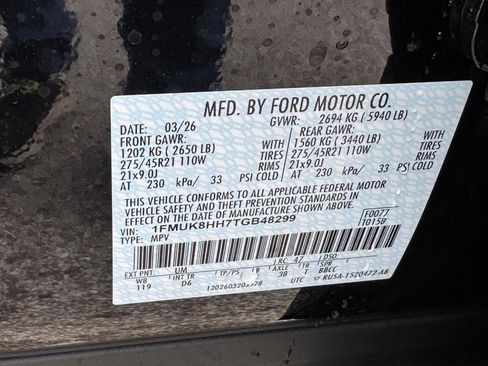 New 2026 Ford Explorer Platinum AWD/4WD image 12