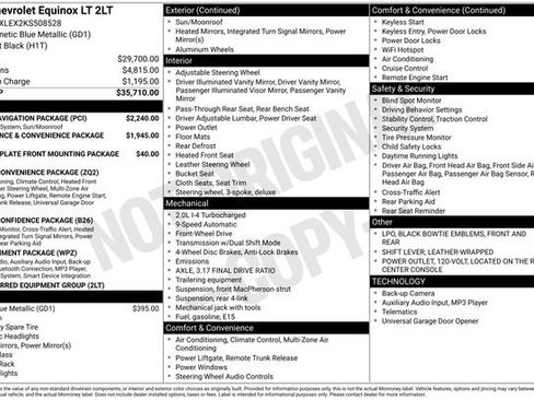 Used 2019 Chevrolet Equinox LT w/ Sun & Navigation Package FWD image 15