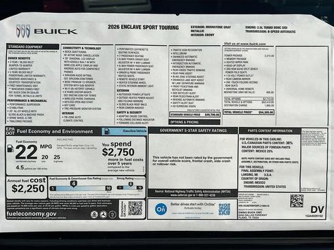 New 2026 Buick Enclave Sport Touring w/ Power Package image 21