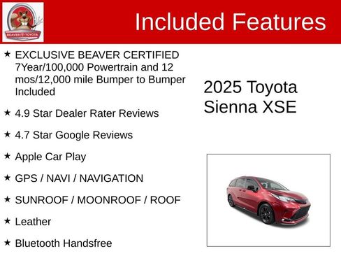 Used 2025 Toyota Sienna XSE w/ XSE Plus Package AWD/4WD image 4