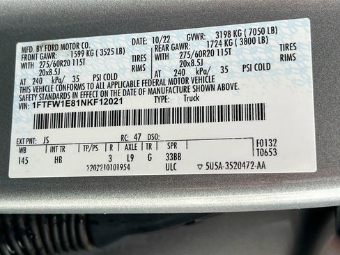 Used 2022 Ford F150 Lariat AWD/4WD image 33