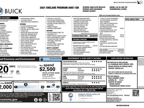 Used 2021 Buick Enclave Premium w/ Surround and Sites Package image 3