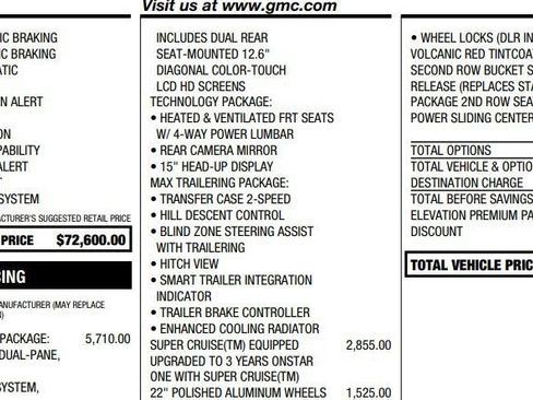 Certified 2026 GMC Yukon Elevation w/ Elevation Premium Package AWD/4WD image 2