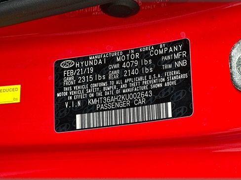 Used 2019 Hyundai Veloster N N FWD image 33