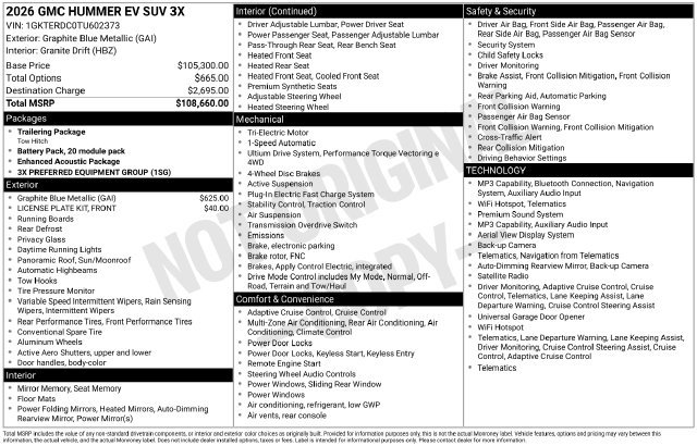Used 2026 GMC Hummer EV SUV AWD/4WD image 44