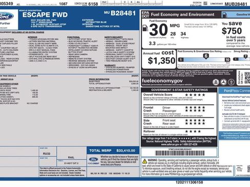 Certified 2021 Ford Escape SEL FWD image 26