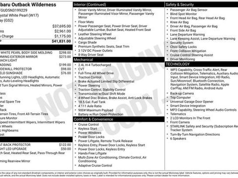Used 2022 Subaru Outback Wilderness AWD/4WD image 38