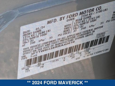 Certified 2024 Ford Maverick XLT w/ XLT Luxury Package image 25