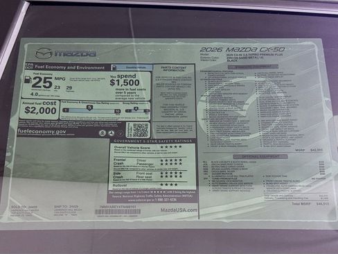 New 2026 MAZDA CX-50 2.5 Turbo w/ Accent Package AWD/4WD image 20