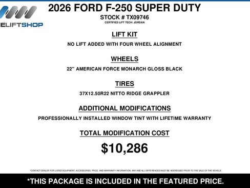 Used 2026 Ford F350 Platinum w/ Tremor Off-Road Package AWD/4WD image 2