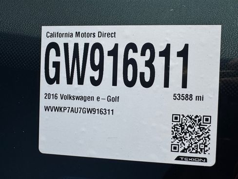 Used 2016 Volkswagen e-Golf SE w/ DC Fast Charging Package FWD image 19