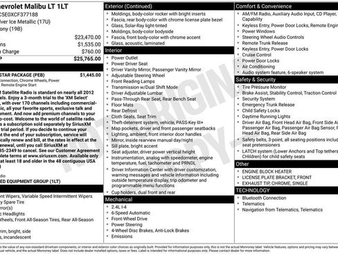 Used 2012 Chevrolet Malibu LT w/ 1LT All-Star Package image 4