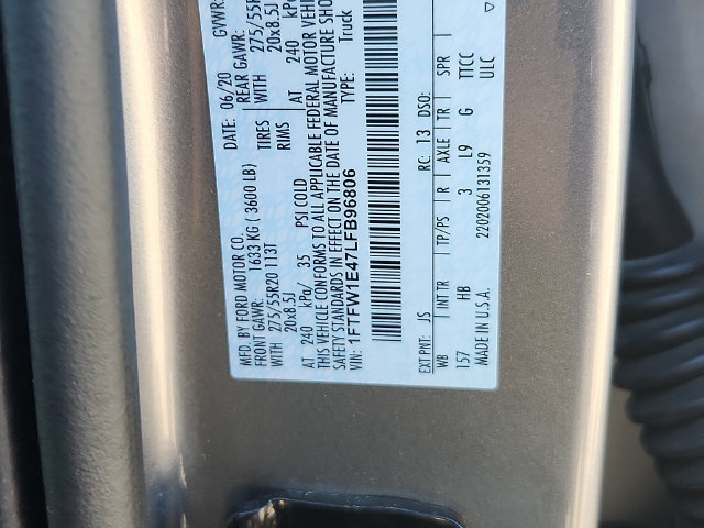 Certified 2020 Ford F150 Lariat w/ Equipment Group 502A Luxury AWD/4WD image 23