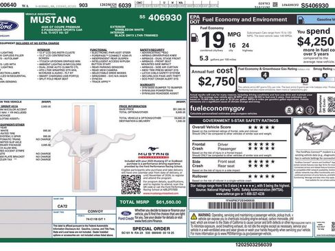 New 2025 Ford Mustang GT Premium w/ 60th Anniversary Package image 7
