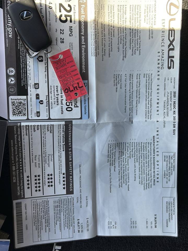Used 2020 Lexus NX 300 FWD w/ Premium Package image 15