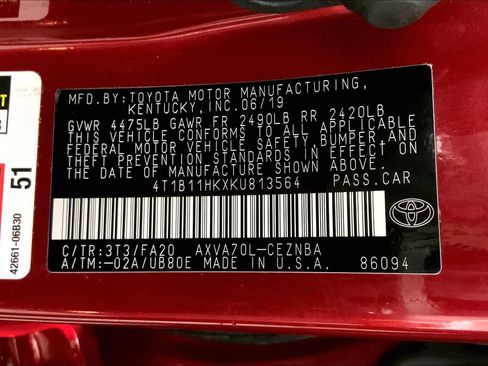 Used 2019 Toyota Camry LE image 35