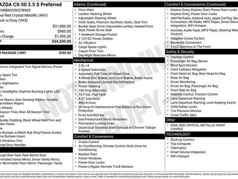 Certified 2025 MAZDA CX-50 AWD 2.5 S w/ Weather Package image 38