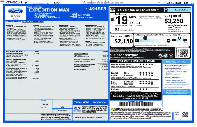 Used 2020 Ford Expedition Max XLT w/ Equipment Group 202A RWD image 43
