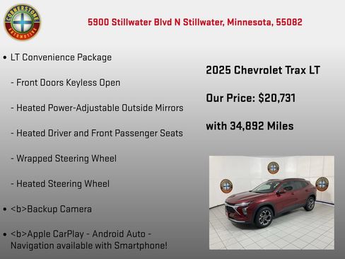 Used 2025 Chevrolet Trax LT w/ LT Convenience Package FWD image 5