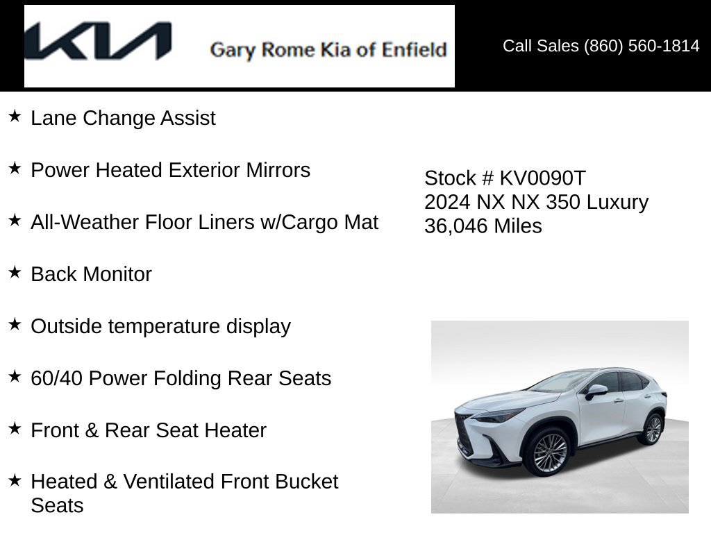 Used 2024 Lexus NX 350 AWD w/ Vision Package image 30