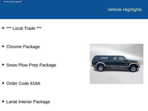 Used 2013 Ford F350 Lariat w/ Chrome Pkg image 2