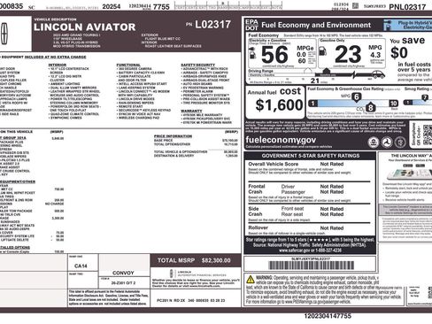 Used 2023 Lincoln Aviator Grand Touring w/ Equipment Group 301A AWD/4WD image 1