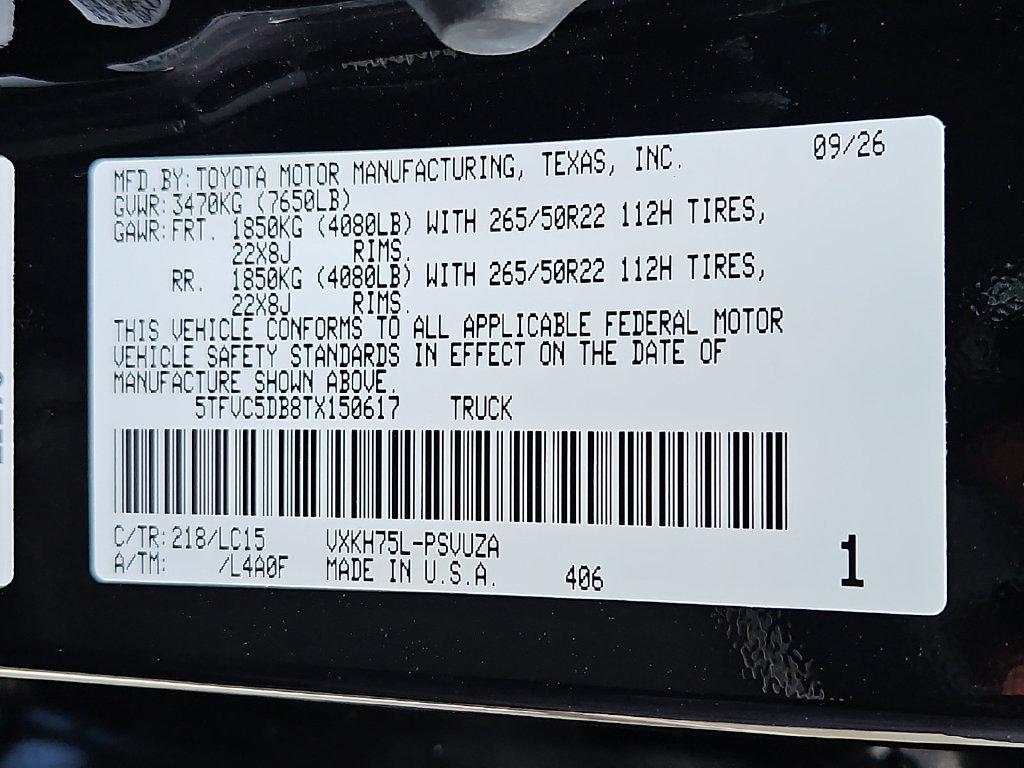 New 2026 Toyota Tundra Capstone AWD/4WD image 18