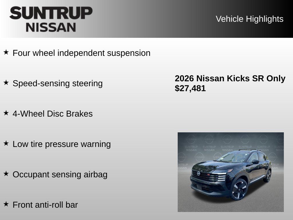 Used 2026 Nissan Kicks SR w/ Cold Weather Package AWD/4WD image 16