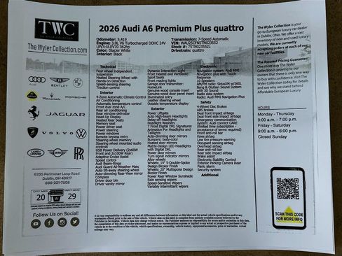 Used 2026 Audi A6 Premium Plus w/ Premium Plus Package AWD/4WD image 45