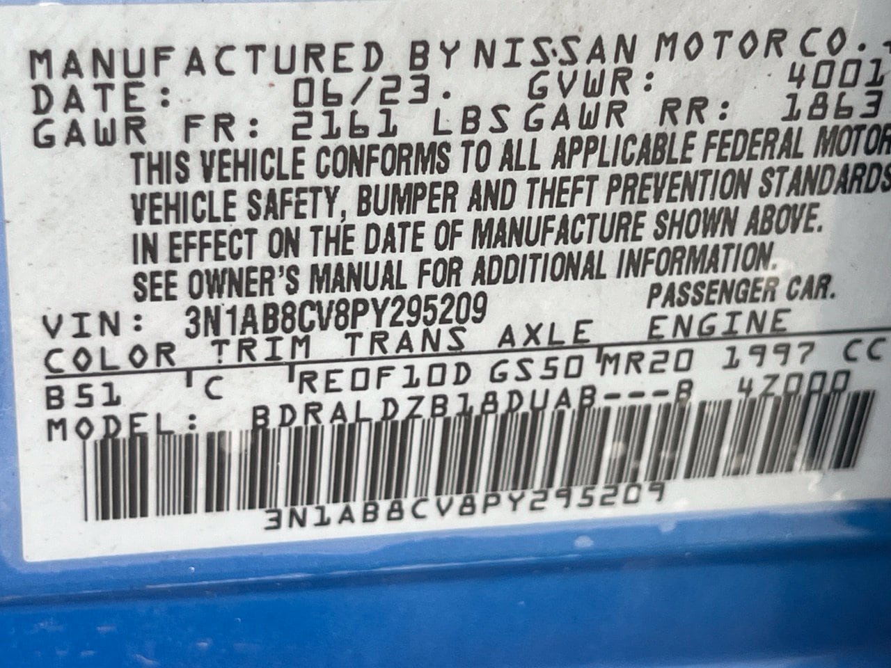 Used 2023 Nissan Sentra SV w/ SV Premium Package FWD image 11