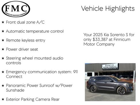 Used 2025 Kia Sorento S w/ Panoramic Sunroof Package image 16