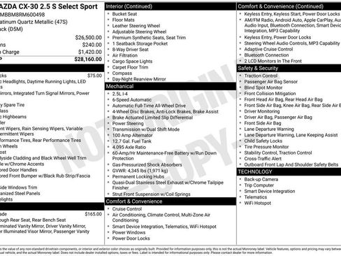 Certified 2024 MAZDA CX-30 AWD 2.5 S w/ Select Sport Pkg image 38