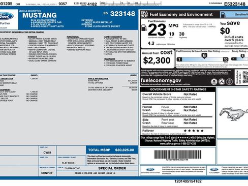 Used 2014 Ford Mustang Convertible w/ Equipment Group 102A RWD image 23