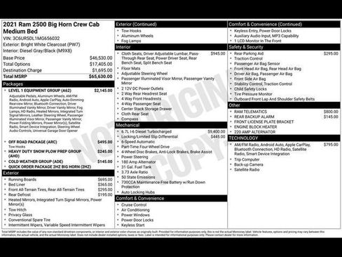 Used 2021 RAM 2500 Big Horn w/ Level 1 Equipment Group AWD/4WD image 21