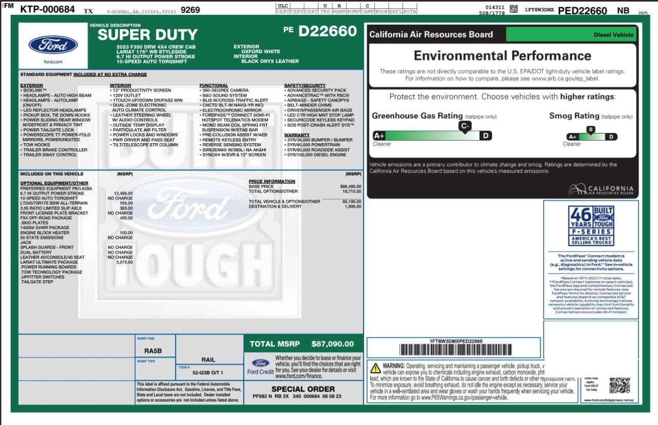 Used 2023 Ford F350 Lariat w/ Lariat Ultimate Package AWD/4WD image 4