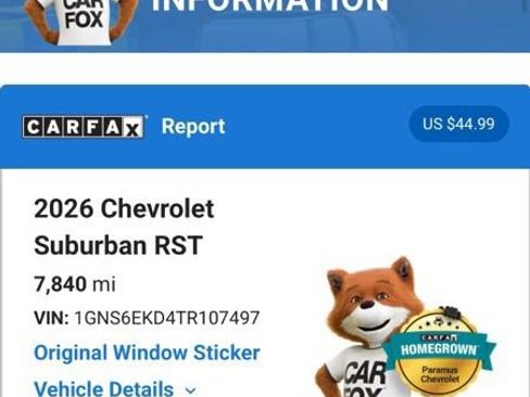 Used 2026 Chevrolet Suburban RST AWD/4WD image 4