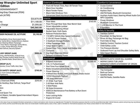 Used 2021 Jeep Wrangler Unlimited Sport AWD/4WD image 46