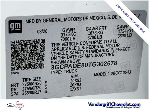 New 2026 Chevrolet Silverado 1500 RST w/ Texas Edition Plus RWD image 22