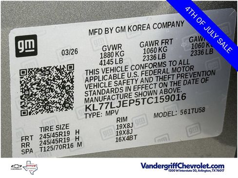 New 2026 Chevrolet Trax RS w/ Driver Confidence Package FWD image 22