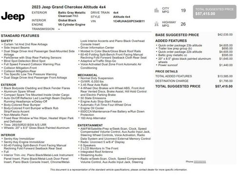Used 2023 Jeep Grand Cherokee Altitude AWD/4WD image 34