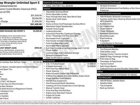 Used 2019 Jeep Wrangler Unlimited Sport S image 7